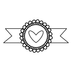 Black Lined Seal Ribbon Border Print and Cut