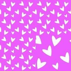 Hot Pink and White Hearts Seamless SVG Pattern