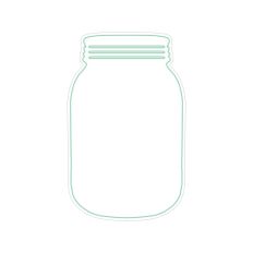 Jar Shaped Tag Canning Jar Print and Cut SVG Design 