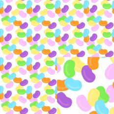 Jelly Beans Colorful Easter Candy Printable Pattern