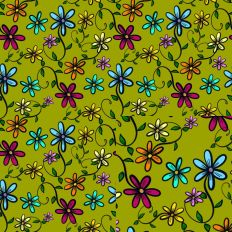 Jewel Toned Field of Flowers