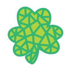 Jeweled Shamrock SVG Layered Cut File
