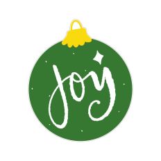 Hand Drawn Joy Ball Ornament