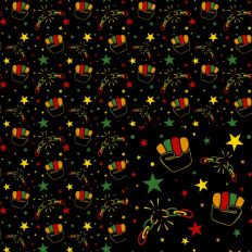 Juneteenth Fist & Broken Chains Seamless Pattern