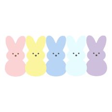Easter Pastel Kawaii Bunnies Border SVG Print and Cut