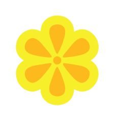 Large Simple Flower-Layered