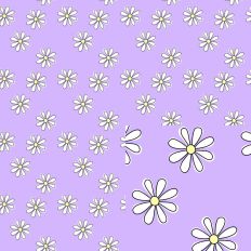 Spring Daisies Lavender Background SVG Seamless Pattern
