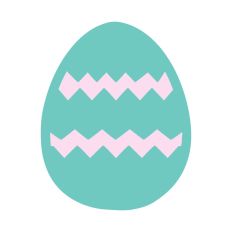 Double Zigzag Easter Egg-Layered