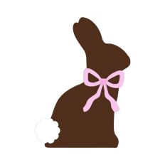 Hand Drawn Layered Chocolate Easter Bunny SVG Cut File