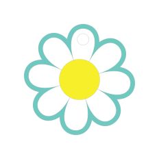 Layered Daisy Flower Tag
