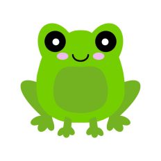 Layered Cute Frog