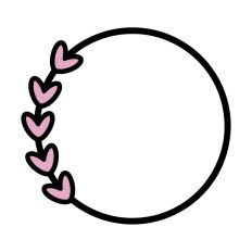 Layered Heart Circle Frame Delicate Round Cut File SVG