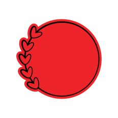 Layered Heart Trim Circle Cut File SVG