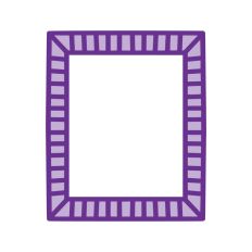 Frame 2 Layer Striped Border Cut File