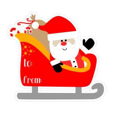 Light skinned Santa Claus Gift Tag