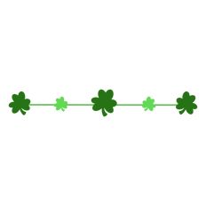 Shamrock Line Border SVG Print and Cut Design