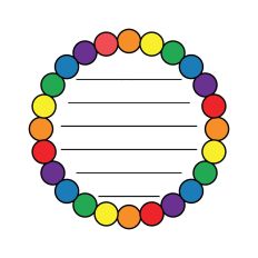 Rainbow Dots Print and Cut Lined Journaling Card
