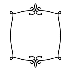 Hand Drawn Loopy Leaf Flourish Frame