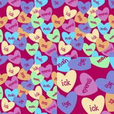 Love is Bad Heart Valentine Pattern Seamless SVG