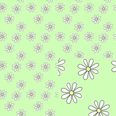 Springtime green with White Daisies SVG Pattern
