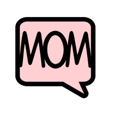 Layered Mom Speech Bubble SVG Cut File