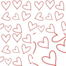 Tile Red Hearts White Seamless Pattern SVG