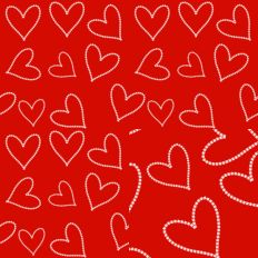 Red White Tile Hearts Seamless Pattern SVG