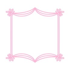 Pink Multi Lined Flourish SVG Print and Cut Frame