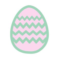 Zigzag Easter Egg Cut File Egg SVG Spring Designs
