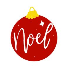 Red Noel Ball Ornament