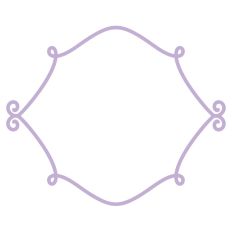 Purple Oval Flourish Border Frame SVG Print and Cut