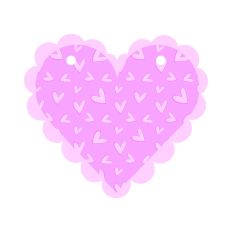 Layered Scalloped Heart Banner (pink on pink)