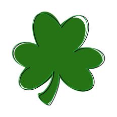 Outlined Green Black Shamrock Print and Cut SVG