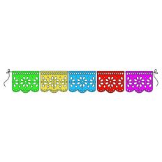 Papel Picado Banner Colorful Garland Print and Cut