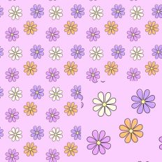 Pink Background Spring Flowers Seamless Printable Pattern