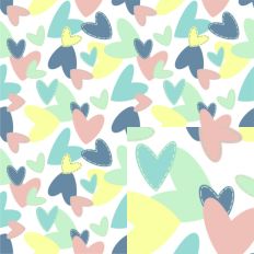 Pastel Hand drawn Hearts Pattern