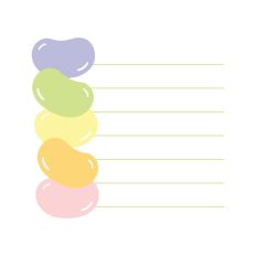 Jelly Beans Lined Card Print and Cut