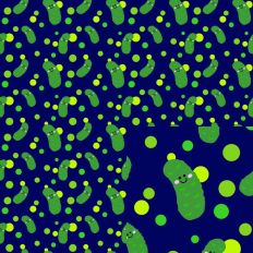 Polka Dots and Pickles Seamless blue background SVG