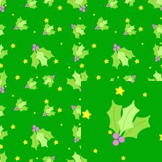 Green and Pink Holly-Green