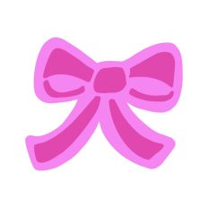 Pink Bow Doodle Print and Cut
