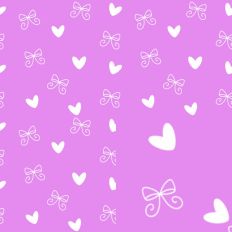 White Bows and Hearts Pink Seamless SVG Pattern