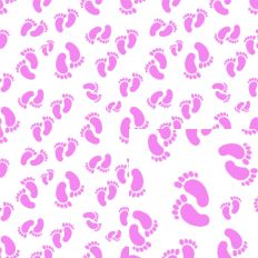 Baby Footprints in Pink