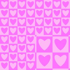 Pink on Pink Heart Checker Pattern