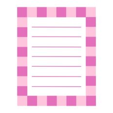 Pink Lined Frame Journal Card SVG Print and Cut