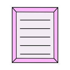 Pink Classic Frame Lined Journal Card Print and Cut