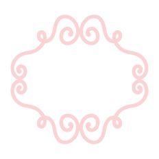 Pink Frilly Flourish Print and Cut Frame