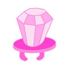 Pink Candy Engagement Ring SVG Diamond Ring Print and Cut