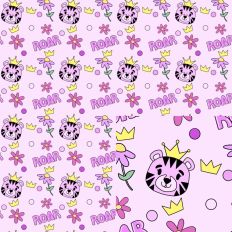 Pink Royal Pink Tiger Seamless Pattern