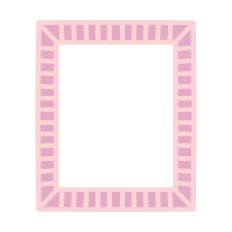 Pink Striped Print and Cut Frame Border