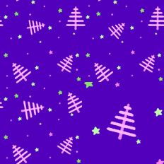 Pink Christmas Trees on Royal Blue